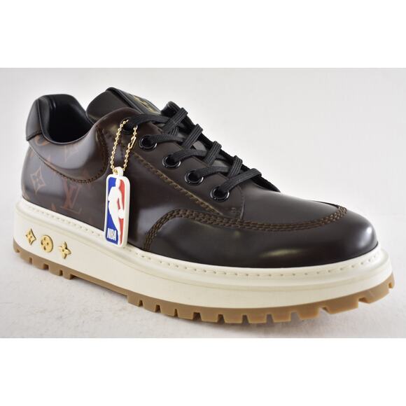 Louis Vuitton LV x NBA Abbesses Derby Ebony Brown Monogram Sneaker UK 9 US 10 11 - Picture 6 of 16